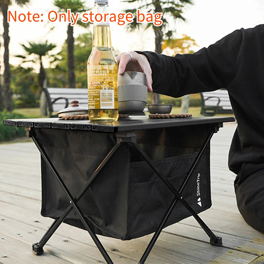 Shinetrip Folding Table Sundry Storage Shelf Bag Picnic Camping BBQ Stuff Storage Bag Portable Outdoor Table Rack Hanging Pocket