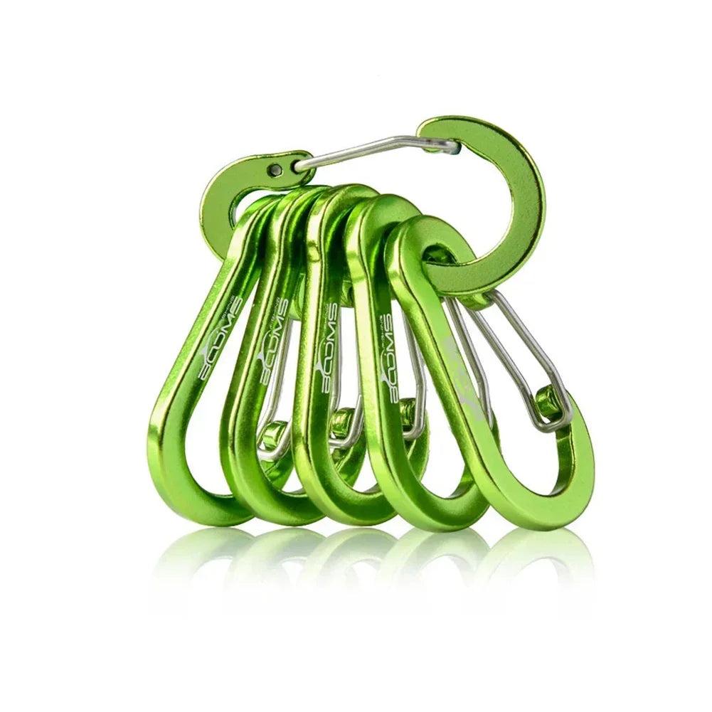 6PCS/12PCS Carabiner Clip Set Tourist Small Hooks Outdoor Fishing Camping Cycling Hiking Multi Tool Keychain Buckle Karabiners