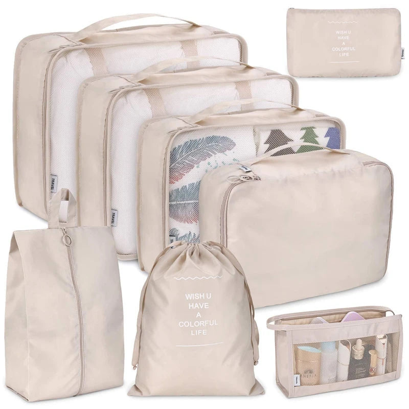 8/6Pcs Set Travel Organizer Storage Bags Suitcase Packing Set Storage Cases Portable Luggage Organizer Clothes Shoe Tidy Pouch