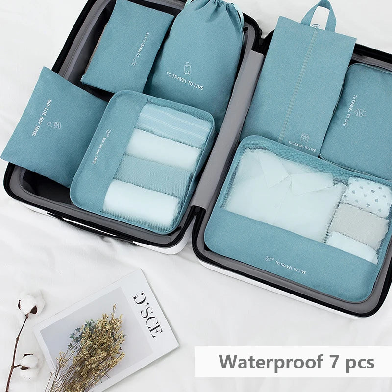 8/6Pcs Set Travel Organizer Storage Bags Suitcase Packing Set Storage Cases Portable Luggage Organizer Clothes Shoe Tidy Pouch