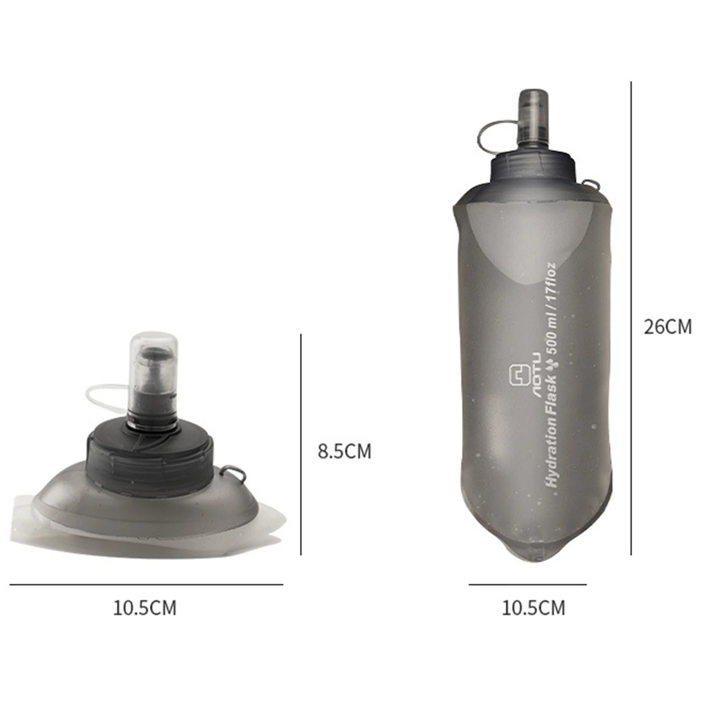 Outdoor Sports Folding Soft Water Bottle 500 Ml Bottle of Free Tpu Water Running Water Bag Waistband Marathon Vest