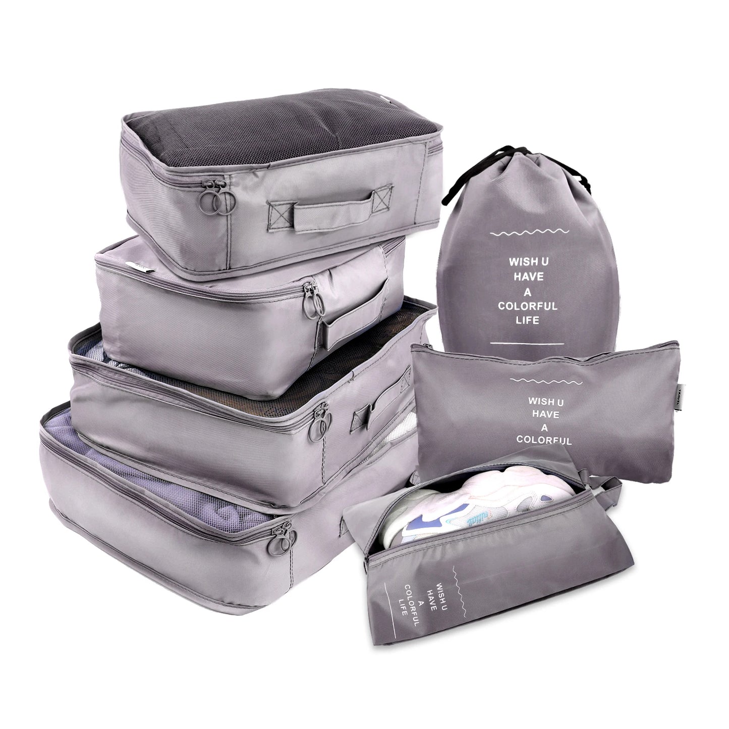 8/6Pcs Set Travel Organizer Storage Bags Suitcase Packing Set Storage Cases Portable Luggage Organizer Clothes Shoe Tidy Pouch