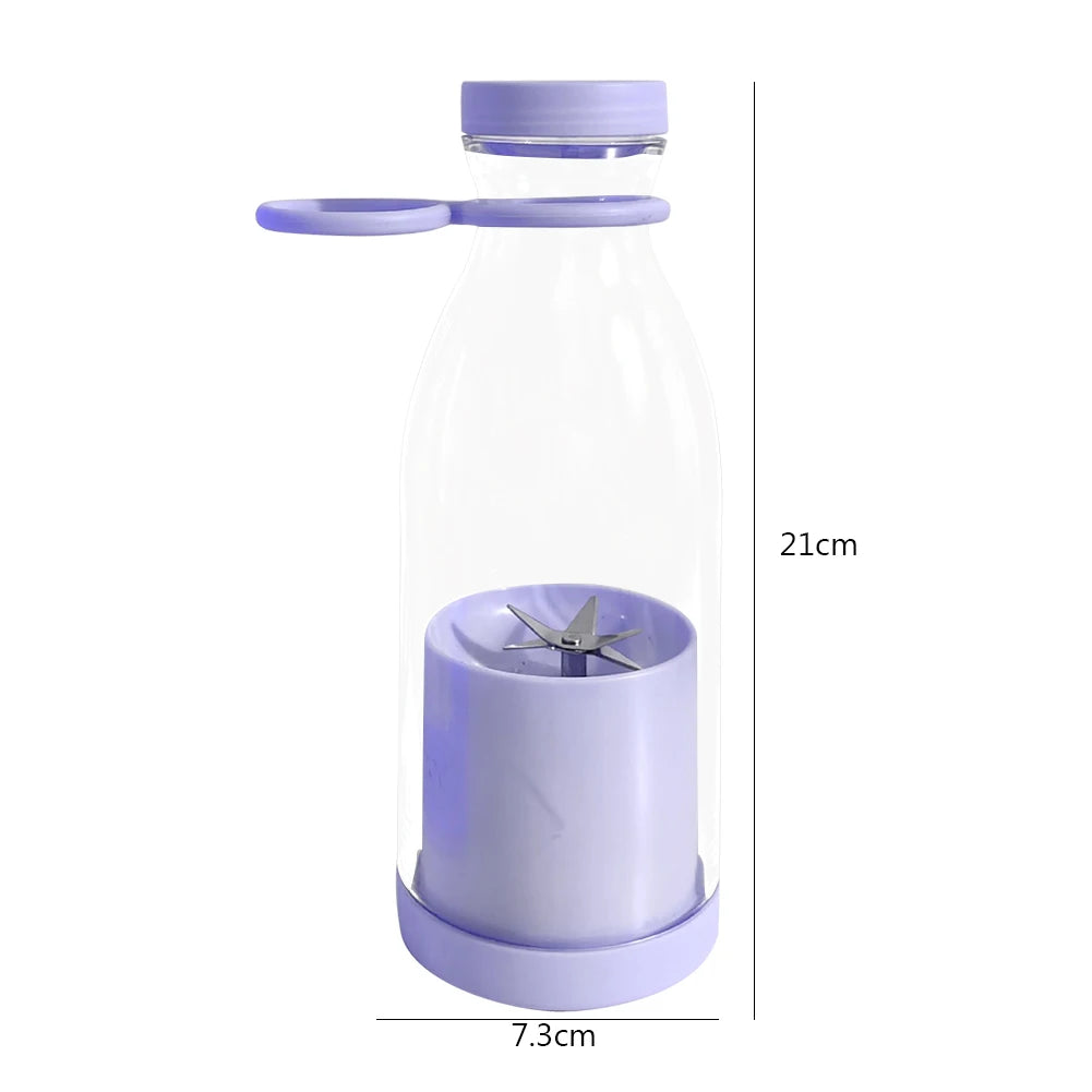 350Ml Portable Electric Fruit Juicer USB Rechargeable Smoothie Blender Machine Mini Fruit Mixer Cup Juicing Cup Kitchen Mixer
