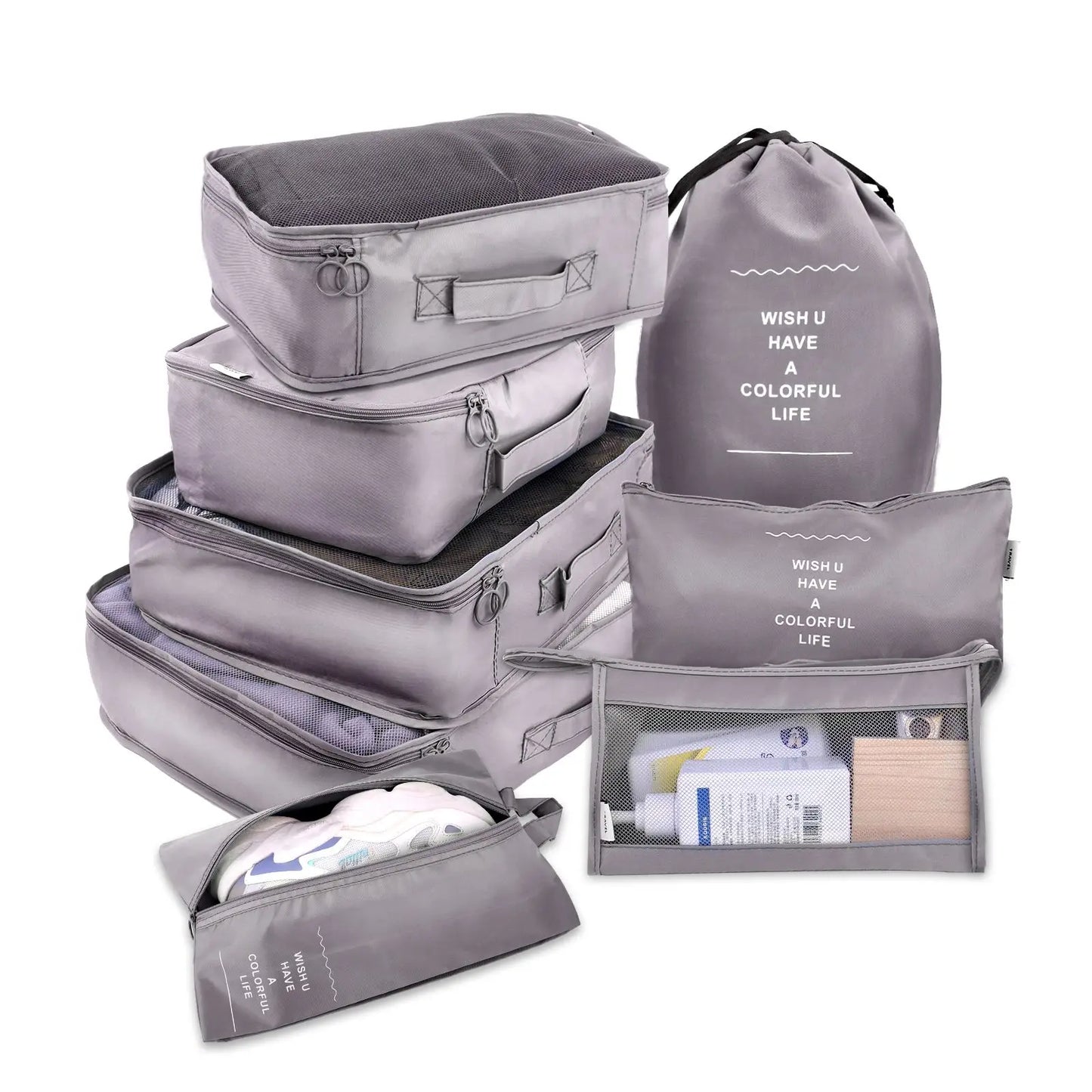 8/6Pcs Set Travel Organizer Storage Bags Suitcase Packing Set Storage Cases Portable Luggage Organizer Clothes Shoe Tidy Pouch