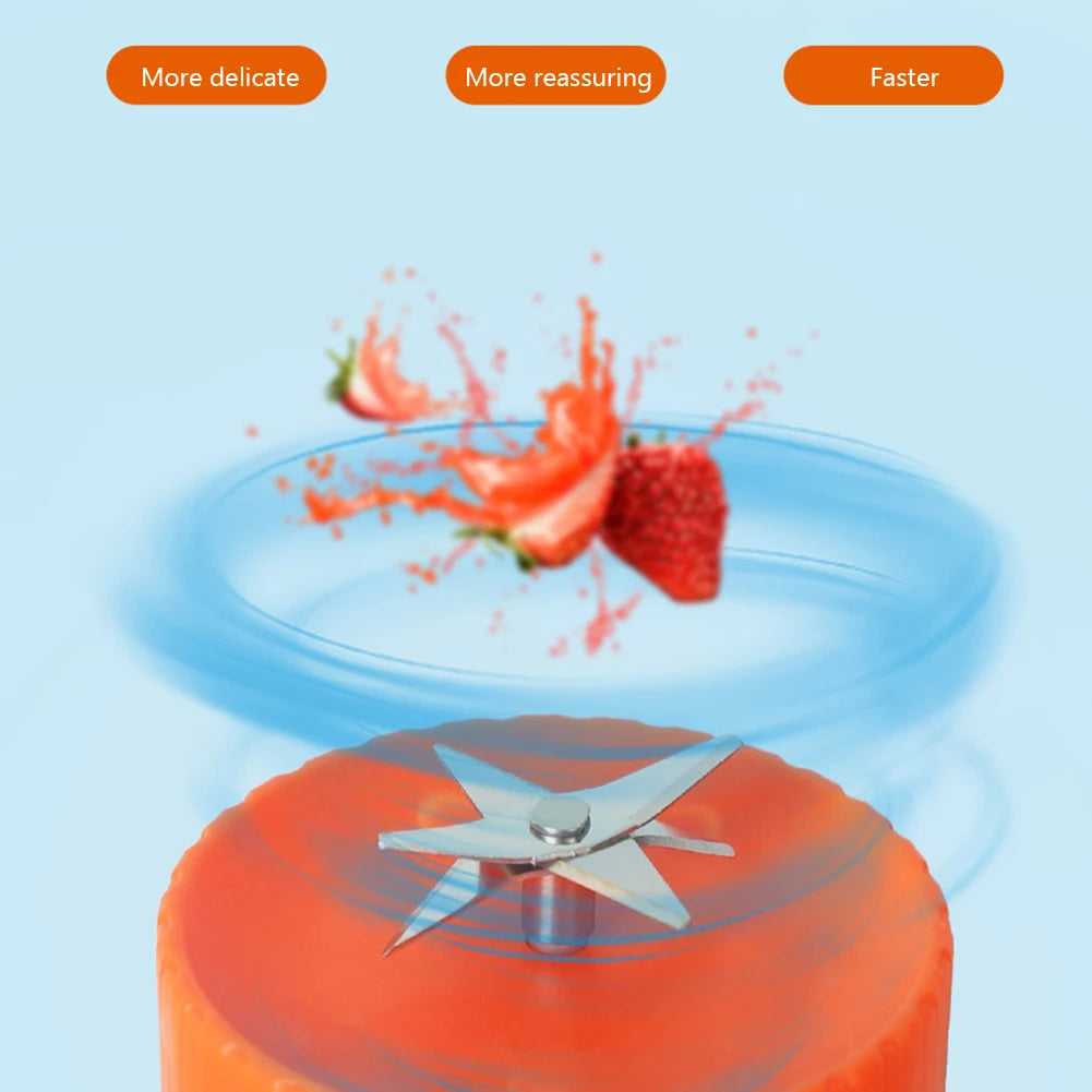 350Ml Portable Electric Fruit Juicer USB Rechargeable Smoothie Blender Machine Mini Fruit Mixer Cup Juicing Cup Kitchen Mixer