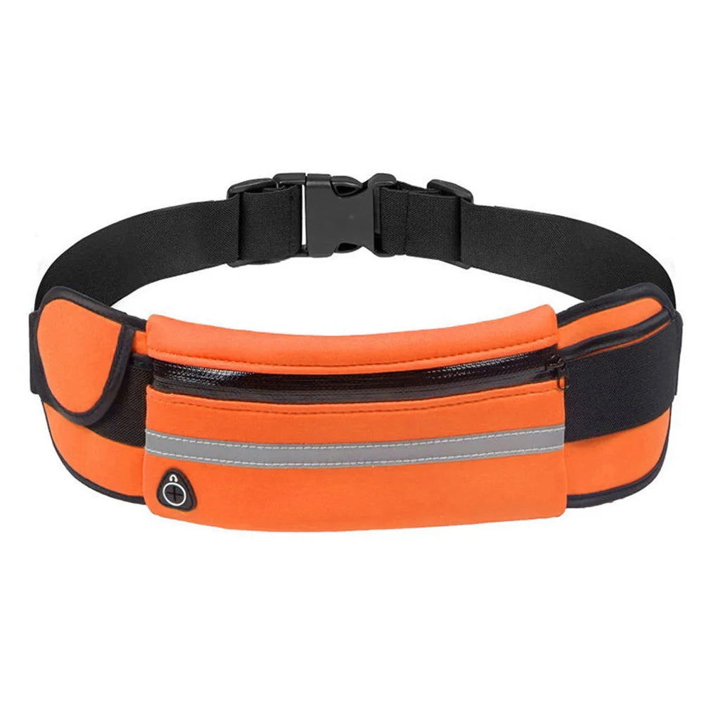 Sport Running Waist Bag for Women Men Waterproof Comfortable Gym Fanny Bag Safty Reflective Tape Cycling Phone Case Running Belt