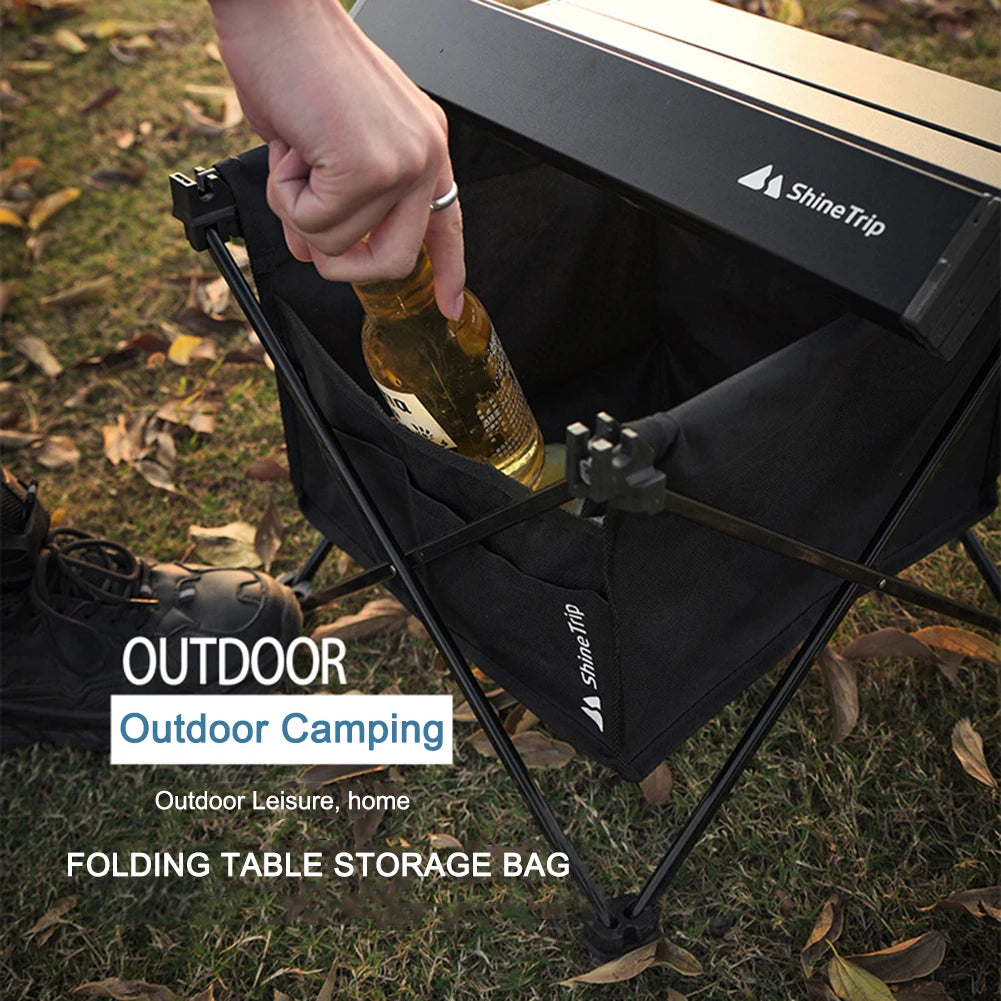 Shinetrip Folding Table Sundry Storage Shelf Bag Picnic Camping BBQ Stuff Storage Bag Portable Outdoor Table Rack Hanging Pocket