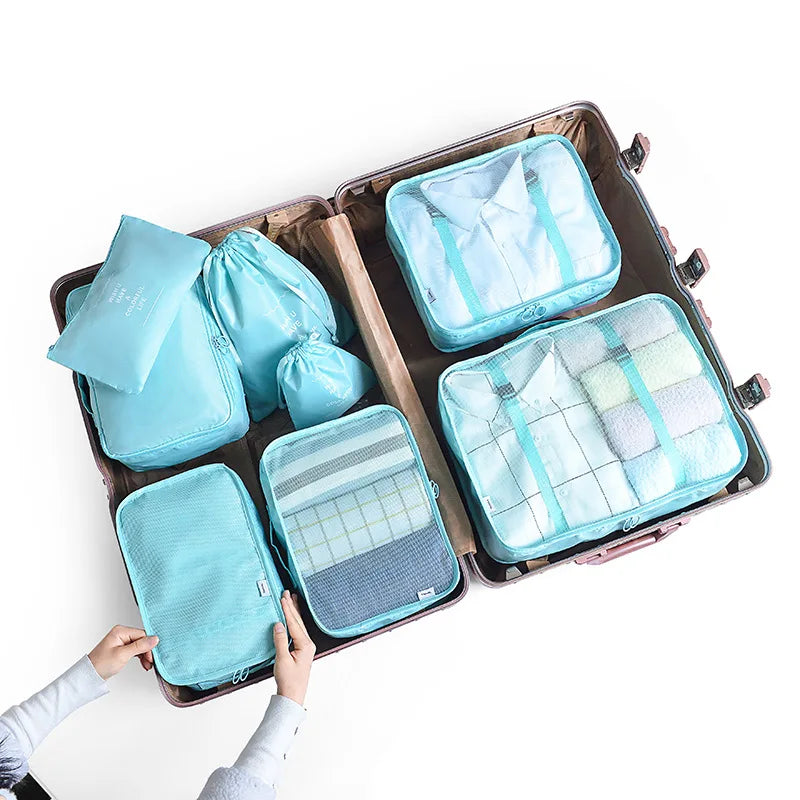 8/6Pcs Set Travel Organizer Storage Bags Suitcase Packing Set Storage Cases Portable Luggage Organizer Clothes Shoe Tidy Pouch