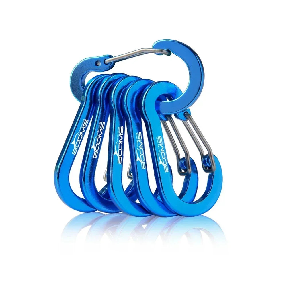 6PCS/12PCS Carabiner Clip Set Tourist Small Hooks Outdoor Fishing Camping Cycling Hiking Multi Tool Keychain Buckle Karabiners