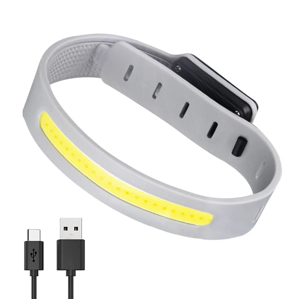 500LM Flashlight COB LED Sport Arm Leg Wristband Light 350Mah Night Running Hiking Camping Light IPX4 Waterproof Lantern