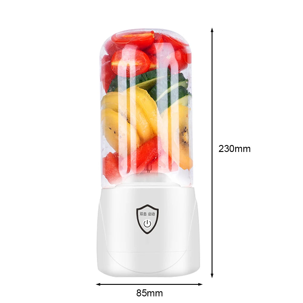 350Ml Portable Electric Fruit Juicer USB Rechargeable Smoothie Blender Machine Mini Fruit Mixer Cup Juicing Cup Kitchen Mixer