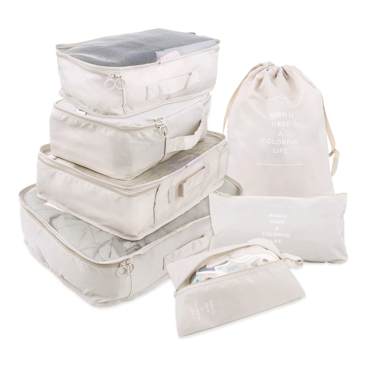 8/6Pcs Set Travel Organizer Storage Bags Suitcase Packing Set Storage Cases Portable Luggage Organizer Clothes Shoe Tidy Pouch