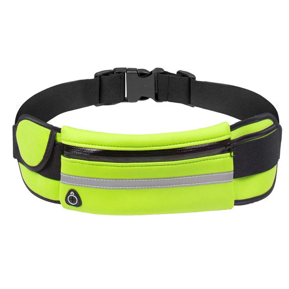 Sport Running Waist Bag for Women Men Waterproof Comfortable Gym Fanny Bag Safty Reflective Tape Cycling Phone Case Running Belt