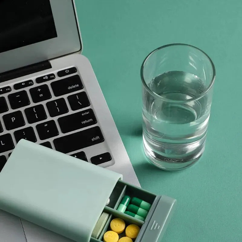 1 Pcs 6 Grids Rectangle Medicine Box Pill Box Vitamins Container Travel Pills Case Storage Capsules Tablets Fish Oils Plastic Bo