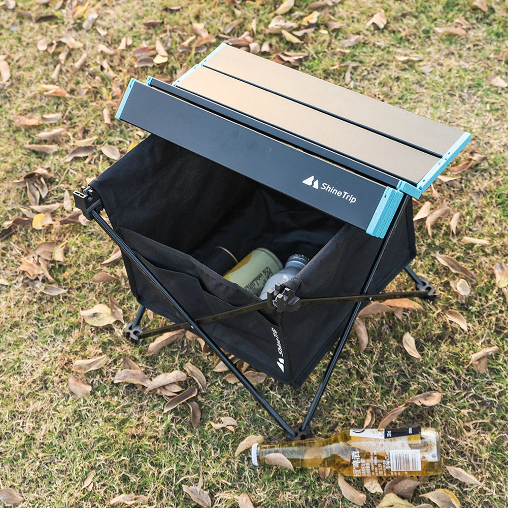 Shinetrip Folding Table Sundry Storage Shelf Bag Picnic Camping BBQ Stuff Storage Bag Portable Outdoor Table Rack Hanging Pocket