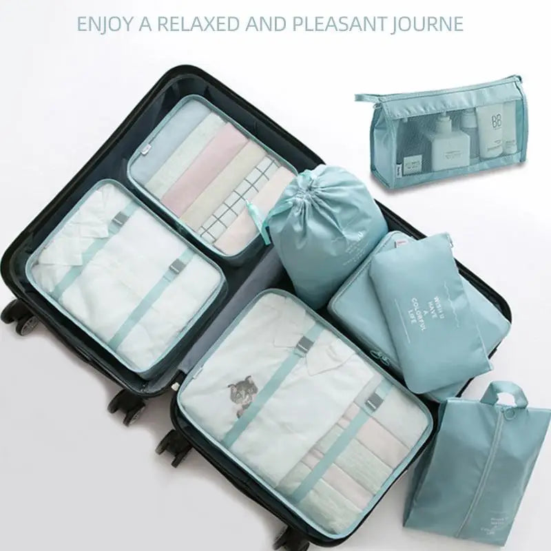 8/6Pcs Set Travel Organizer Storage Bags Suitcase Packing Set Storage Cases Portable Luggage Organizer Clothes Shoe Tidy Pouch