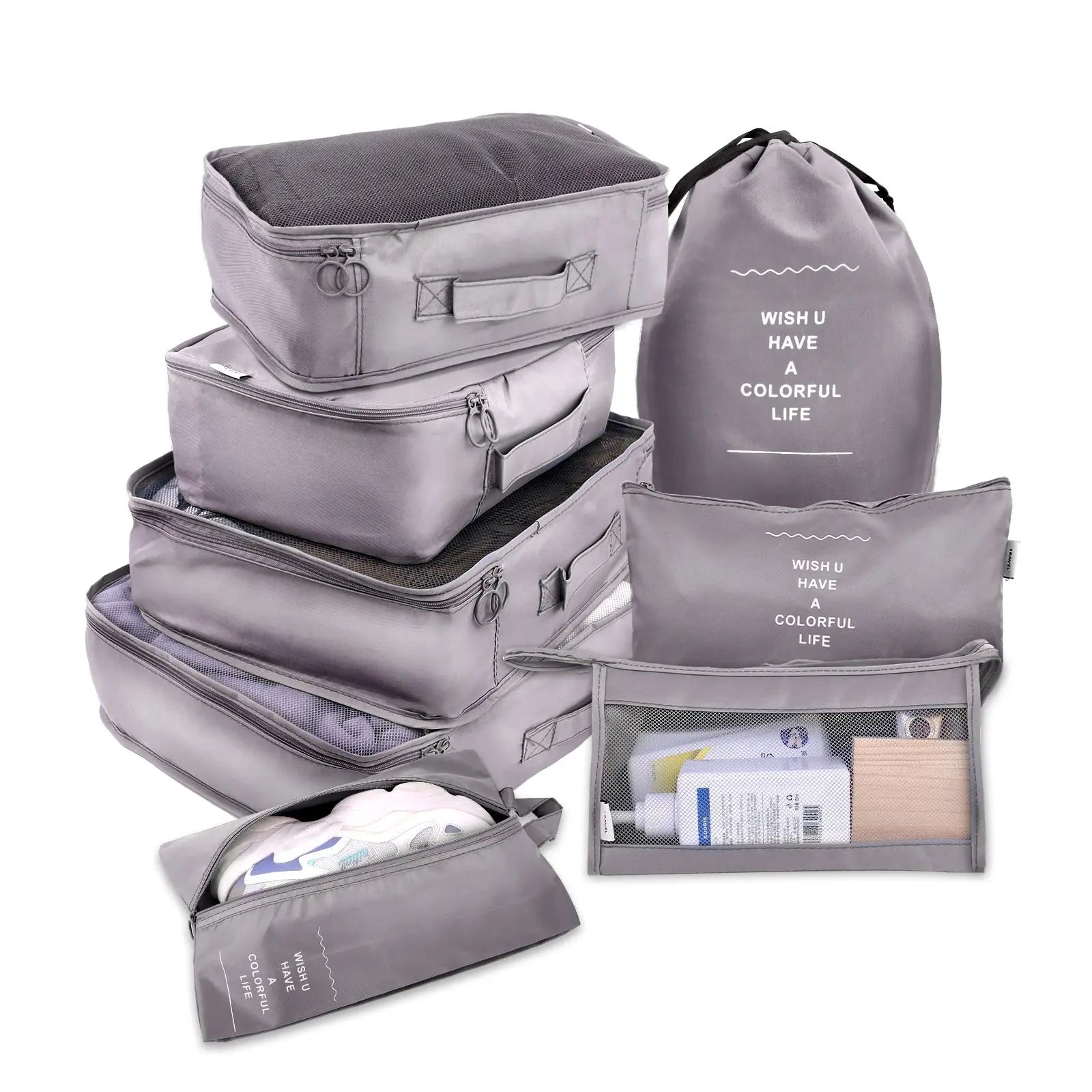8/6Pcs Set Travel Organizer Storage Bags Suitcase Packing Set Storage Cases Portable Luggage Organizer Clothes Shoe Tidy Pouch