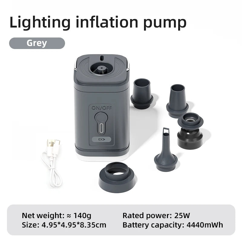 PACOONE Outdoor Inflation Pump Wireless Mini Portable Air Compressor Air Cushion Sleeping Pad Bed Air Pump