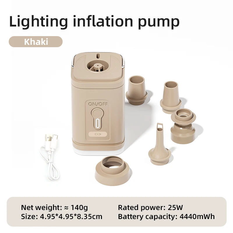 PACOONE Outdoor Inflation Pump Wireless Mini Portable Air Compressor Air Cushion Sleeping Pad Bed Air Pump
