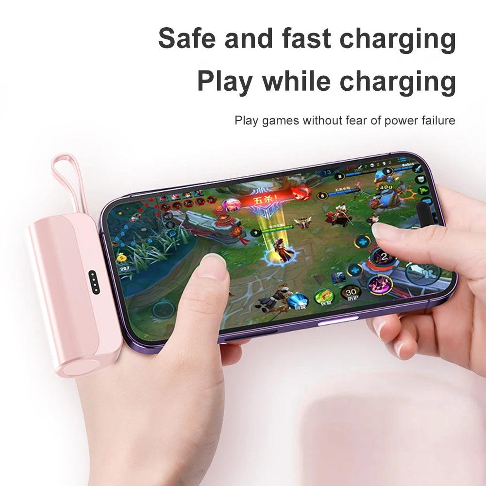5000Mah Wireless Power Bank Type-C/For Iphone External Battery Pack 2.1A Fast Charging Portable Emergency Battery Backup Charger