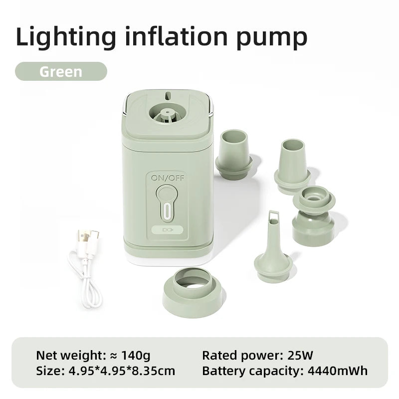 PACOONE Outdoor Inflation Pump Wireless Mini Portable Air Compressor Air Cushion Sleeping Pad Bed Air Pump