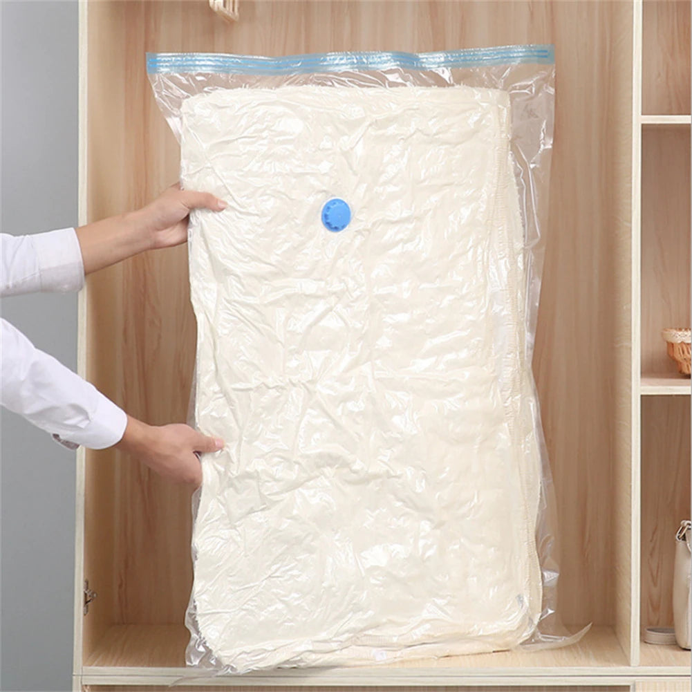 Vacuum Storage Bags with Valve Folding Compressed Space Saving Clothes Storage Big Size for Towel Cloth Blanket