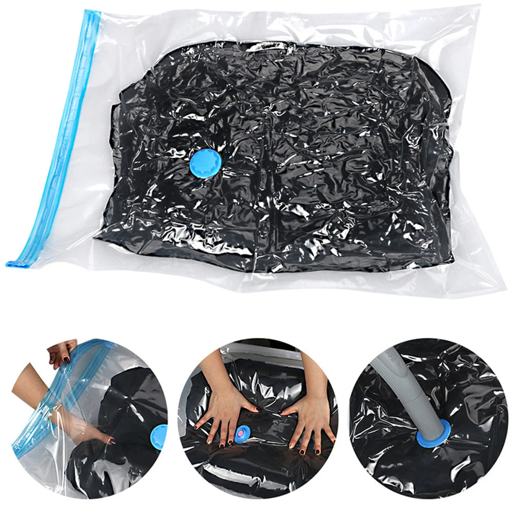 Vacuum Storage Bags with Valve Folding Compressed Space Saving Clothes Storage Big Size for Towel Cloth Blanket
